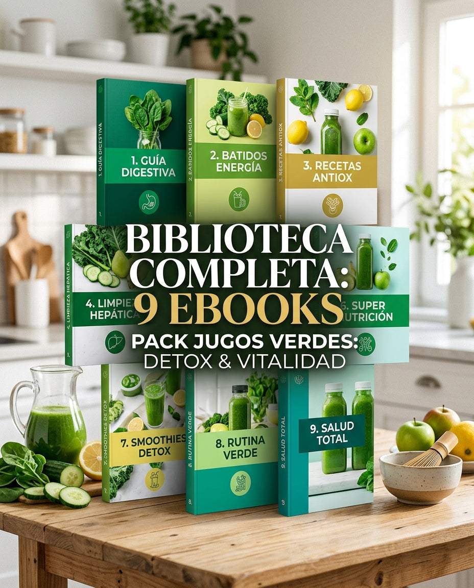 Jugos Verdes: 9 Guías de Nutrición & Desintoxicación