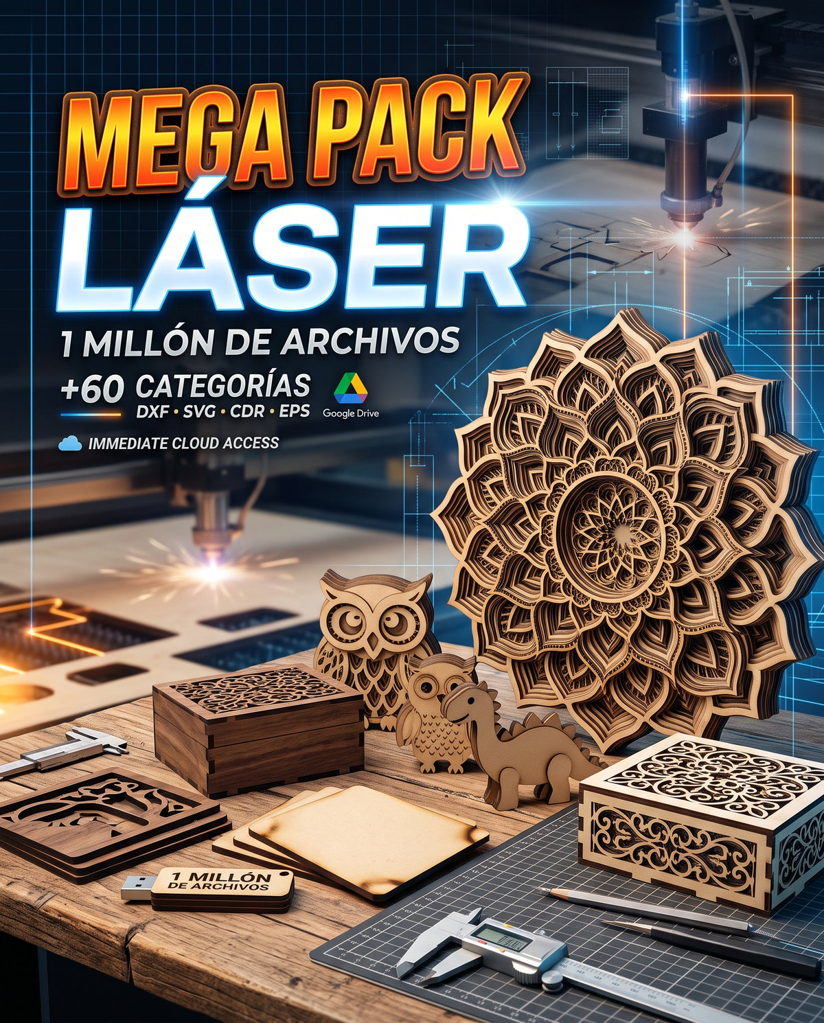 La Colección Universal para Corte Láser (+1.000.000 de Archivos)