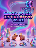 Mega Pack 3D Creativo Vol. 2: Capibaras, Deco y +400 Archivos STL