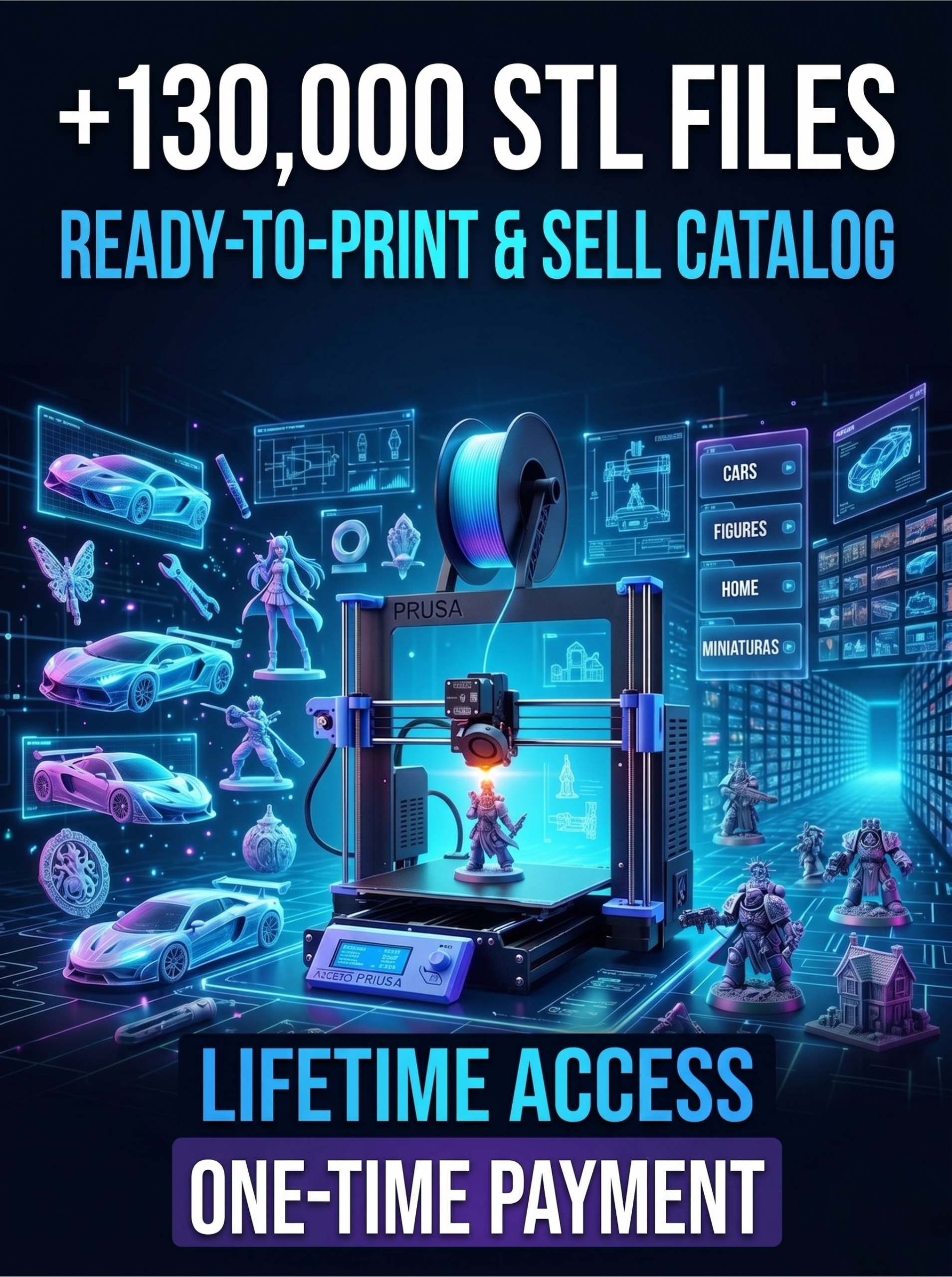 Ultimate 3D Printing STL Mega Pack – 130K+ Commercial Use Files